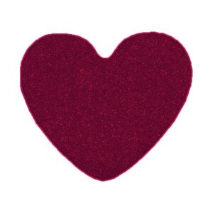 Kusový koberec Eton vínově červený srdce - 100x120 srdce cm Vopi koberce