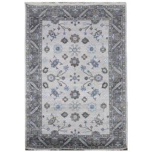 Ručně vázaný kusový koberec Diamond DC-USHAK silver/black - 120x170 cm Diamond Carpets koberce