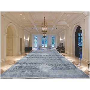 Ručně vázaný kusový koberec Diamond DC-HALI B Silver/blue - 365x457 cm Diamond Carpets koberce