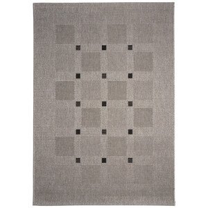 Kusový koberec FLOORLUX Silver/Black 20079 – na ven i na doma - 60x110 cm Devos koberce