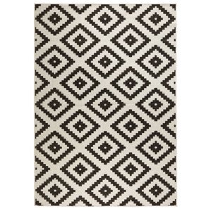 Kusový koberec Twin-Wendeteppiche 103129 schwarz creme – na ven i na doma - 240x340 cm NORTHRUGS - Hanse Home koberce