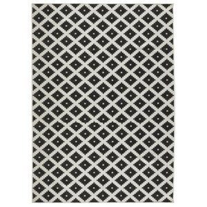 Kusový koberec Twin-Wendeteppiche 103124 schwarz creme – na ven i na doma - 80x150 cm NORTHRUGS - Hanse Home koberce