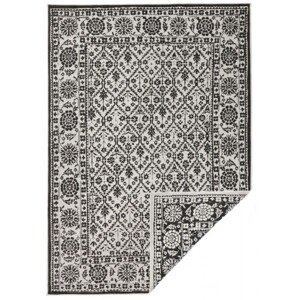 Kusový koberec Twin-Wendeteppiche 103113 schwarz creme – na ven i na doma - 80x250 cm NORTHRUGS - Hanse Home koberce