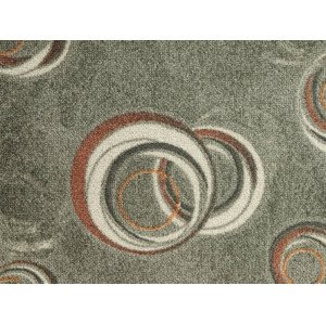 Metrážový koberec Drops 92 - Kruh s obšitím cm ITC