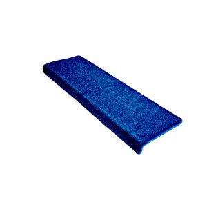 Nášlapy na schody Eton modrý obdélník, samolepící - 25x80 obdélník (rozměr včetně ohybu) Vopi koberce