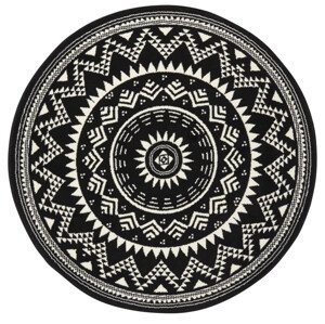 Kusový koberec Celebration 103441 Valencia Black kruh - 200x200 (průměr) kruh cm Hanse Home Collection koberce