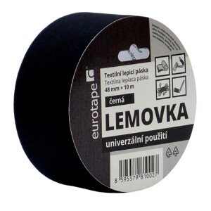Lemovka - lemovací páska na koberce - černá - Balení: Šířka 5 cm, návin 10 metrů Europack