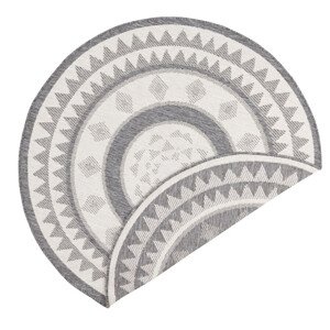 Kusový koberec Twin Supreme 103413 Jamaica grey creme kruh – na ven i na doma - 200x200 (průměr) kruh cm NORTHRUGS - Hanse Home koberce