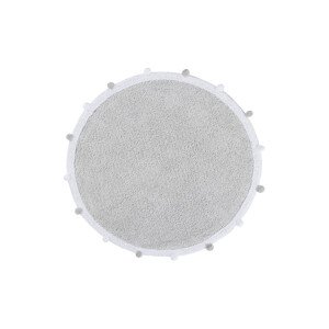 Přírodní koberec, ručně tkaný Bubbly Light Grey - 120x120 (průměr) kruh cm Lorena Canals koberce