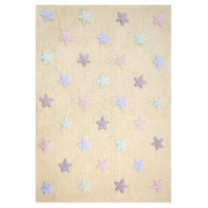 Přírodní koberec, ručně tkaný Tricolor Stars Vanilla - 120x160 cm Lorena Canals koberce