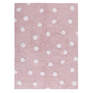 Přírodní koberec, ručně tkaný Polka Dots Pink-White - 120x160 cm Lorena Canals koberce