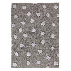 Přírodní koberec, ručně tkaný Polka Dots Grey-White - 120x160 cm Lorena Canals koberce