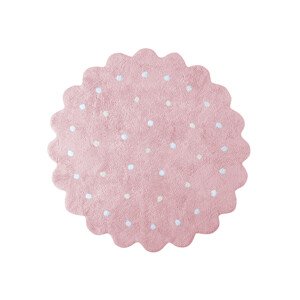 Přírodní koberec, ručně tkaný Little Biscuit Pink - 140x140 kytka cm Lorena Canals koberce