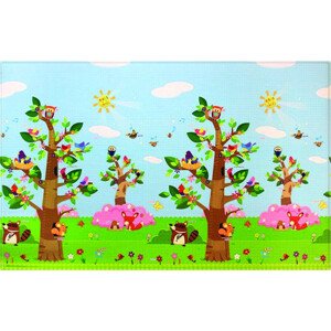 Oboustranný protiskluzový koberec Ptáci v korunách stromů - 140x210 cm Dwinguler