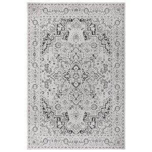Kusový orientální koberec Mujkoberec Original Flatweave 104806 Cream/Black – na ven i na doma - 80x150 cm Mujkoberec Original