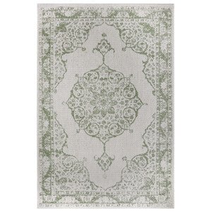 Kusový orientální koberec Mujkoberec Original Flatweave 104819 Cream/Green – na ven i na doma - 80x150 cm Mujkoberec Original