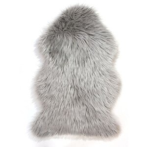 Kusový koberec Faux Fur Sheepskin Grey - 60x90 tvar kožešiny cm Flair Rugs koberce