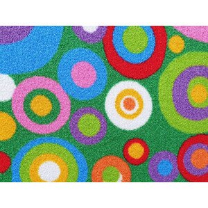 Dětský metrážový koberec Candy 24 - Kruh s obšitím cm Spoltex koberce Liberec