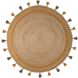 Kusový koberec Lunara Ochre kruh – na ven i na doma - 150x150 (průměr) kruh cm Flair Rugs koberce