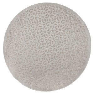 Kusový koberec Piatto Argento Silver kruh – na ven i na doma - 160x160 (průměr) kruh cm Flair Rugs koberce