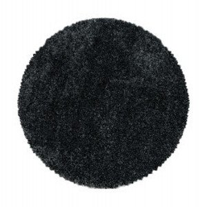Kusový koberec Fluffy Shaggy 3500 anthrazit kruh - 120x120 (průměr) kruh cm Ayyildiz koberce