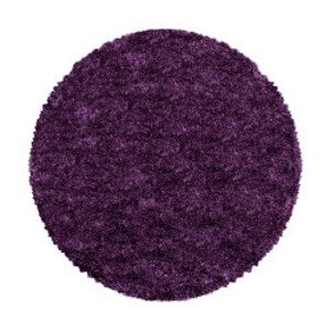 Kusový koberec Fluffy Shaggy 3500 lila kruh - 80x80 (průměr) kruh cm Ayyildiz koberce