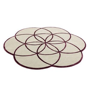 AKCE: 200x200 kytka cm Ručně všívaný kusový koberec Lotus Purple - 200x200 kytka cm Asiatic London koberce