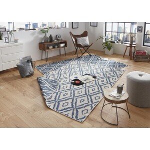 AKCE: 120x170 cm Kusový koberec Twin-Wendeteppiche 103137 blau creme – na ven i na doma - 120x170 cm NORTHRUGS - Hanse Home koberce