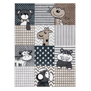 Dětský kusový koberec Fun Pets grey - 80x150 cm Dywany Łuszczów