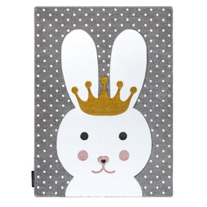 Dětský kusový koberec Petit Bunny grey - 120x170 cm Dywany Łuszczów