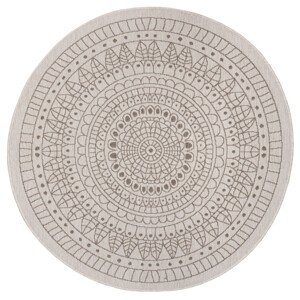 Kusový koberec Twin-Wendeteppiche 105475 Linen kruh – na ven i na doma - 240x240 (průměr) kruh cm NORTHRUGS - Hanse Home koberce