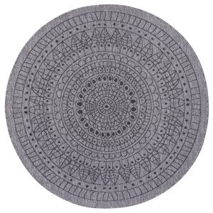 Kusový koberec Twin-Wendeteppiche 105476 Night Silver kruh – na ven i na doma - 200x200 (průměr) kruh cm NORTHRUGS - Hanse Home koberce