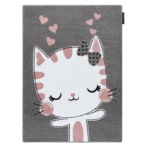 Dětský kusový koberec Petit Kitty cat grey - 120x170 cm Dywany Łuszczów