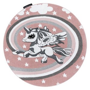Dětský kusový koberec Petit Pony pink kruh - 120x120 (průměr) kruh cm Dywany Łuszczów