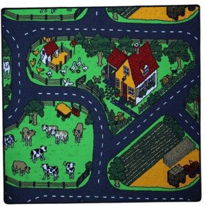 Dětský kusový koberec Farma II. čtverec - 150x150 cm Vopi koberce
