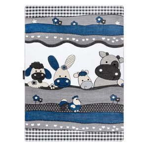 Dětský kusový koberec Petit Farm animals blue - 160x220 cm Dywany Łuszczów