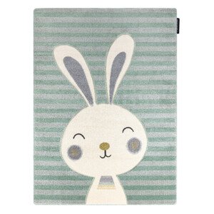 Dětský kusový koberec Petit Rabbit green - 80x150 cm Dywany Łuszczów