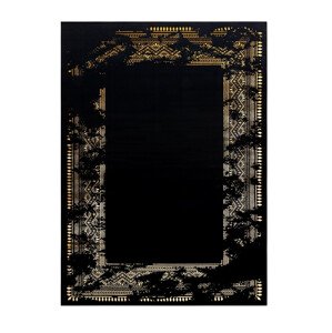 Kusový koberec Gloss 408C 86 glamour black/gold - 200x290 cm Dywany Łuszczów