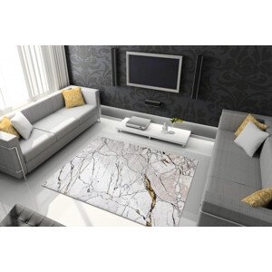 Kusový koberec Gloss 529A 53 3D mramor ivory/beige - 240x330 cm Dywany Łuszczów