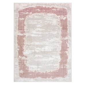 Kusový koberec Core A004 Frame beige/pink - 80x150 cm Dywany Łuszczów