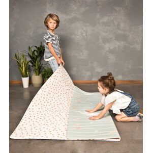 Dětský pěnový koberec skládací oboustranný  – na ven i na doma - 140x140 cm Little gem. carpets