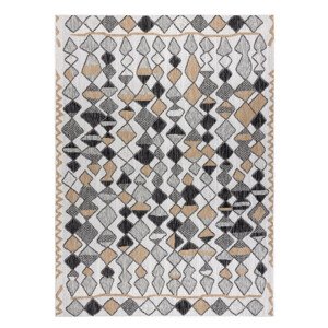 Kusový koberec Cooper Sisal Diamonds 22217 ecru/black – na ven i na doma - 120x170 cm Dywany Łuszczów
