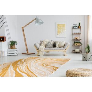Kusový koberec Sion Sisal Marble 22169 ecru/yellow – na ven i na doma - 140x190 cm Dywany Łuszczów