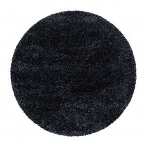AKCE: 80x80 (průměr) kruh cm Kusový koberec Brilliant Shaggy 4200 Black kruh - 80x80 (průměr) kruh cm Ayyildiz koberce