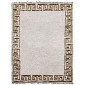 Ručně vázaný kusový koberec Greek DESP P86 Ivory White Antique Mud - 160x230 cm Diamond Carpets koberce