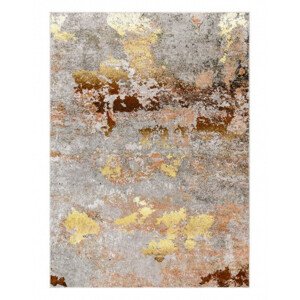 Kusový koberec Miro 51463.802 Abstraction grey / gold - 80x150 cm Dywany Łuszczów
