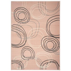 Kusový koberec Kruhy powder pink - 160x230 cm Alfa Carpets
