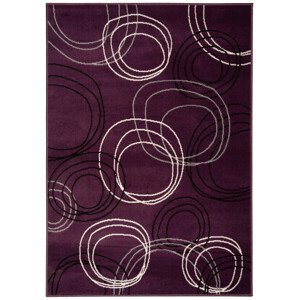 Kusový koberec Kruhy lila - 120x170 cm Alfa Carpets