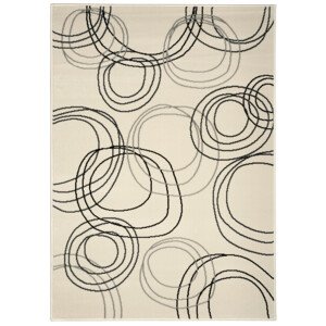 Kusový koberec Kruhy cream - 190x280 cm Alfa Carpets
