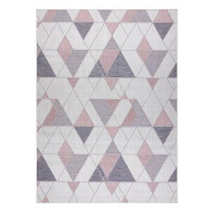 AKCE: 200x290 cm Kusový koberec Sion Sisal Triangles 3006 ecru/pink – na ven i na doma - 200x290 cm Dywany Łuszczów
